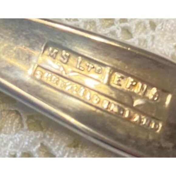 Set 6 Pastry Forks Sheffield England Silver Plated In Original Box Vintage LOXLE - Picture 5 of 6